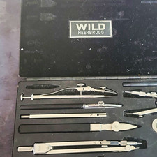 WILD Heerbrugg Technical Drawing Compass & Divider Set in Case
