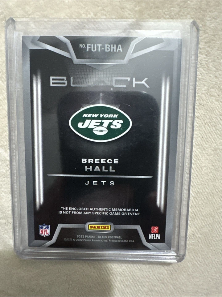 2022 Panini Black - Futuristic Breece Hall #FUT-BHA Copper /50 (MEM, RC) - Image 3 of 4