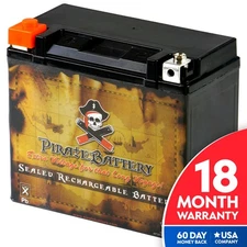 Pirate Battery YTX20H-BS AGM Rechargeable Snowmobile Battery for BTX20H-BS