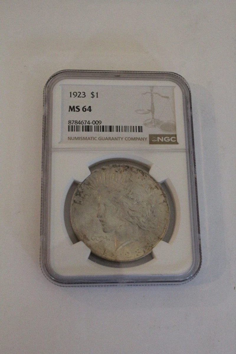 MS 64 Graded 1923 Year NGC Certified Peace Dollars (1921-1935) for MS 64 Graded 1923 Year NGC Certified Peace Dollars (1921-1935) for