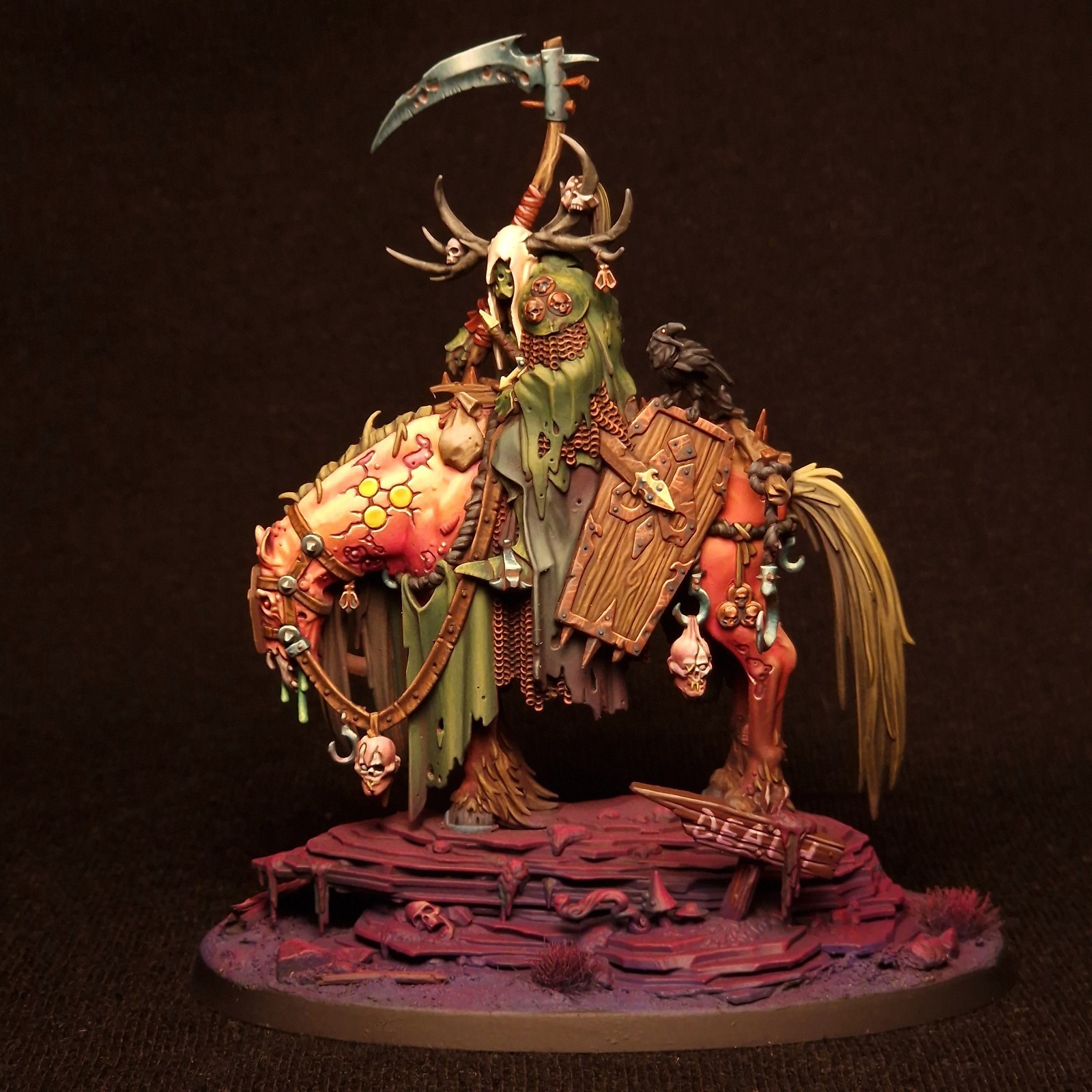 Figurine Harbinger of Decay peinte à la main pour collectionneur Age of Sigmar