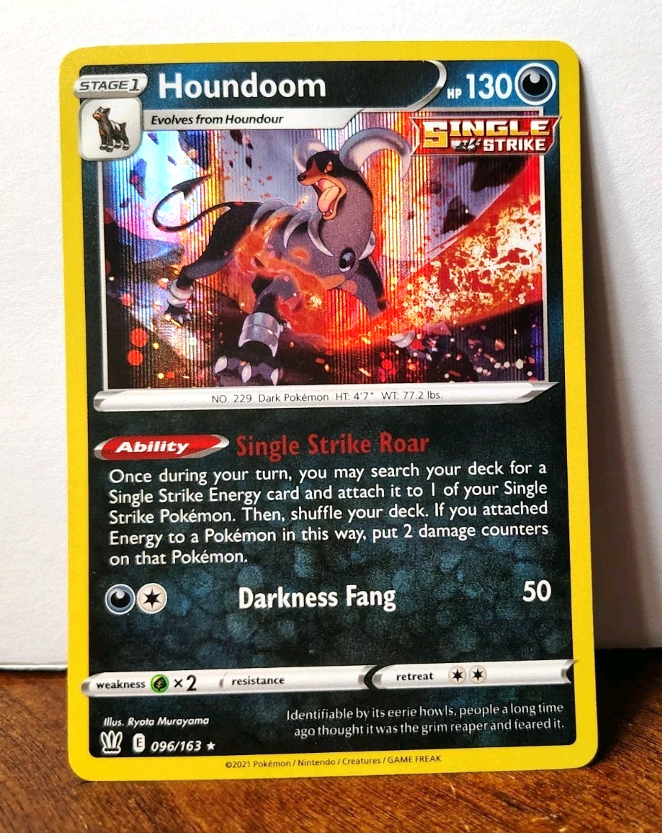POKEMON HOUNDOOM 096/163 HOLO RARE BATTLE STYLES NM NEAR MINT