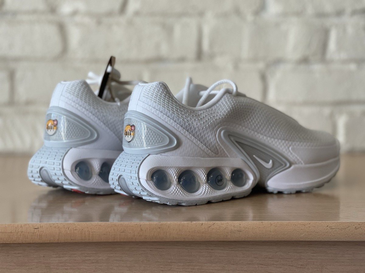 Nike Air Max DN Triple White Metallic Silver Size Women 12 / Men