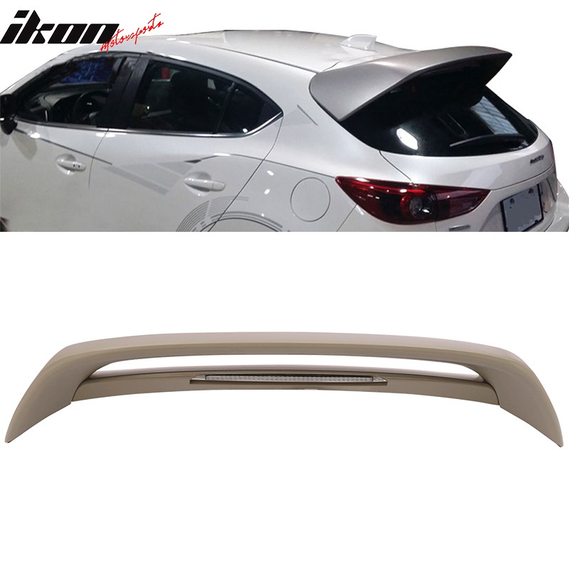 めいよ③ Fits 2014-2018 Mazda 3 5 Door Hatchback Roof Spoiler Mazdaspeed