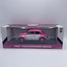 1/18 GREENLIGHT 1967 VW VOLKSWAGEN BEETLE PINK / WHITE   #13512