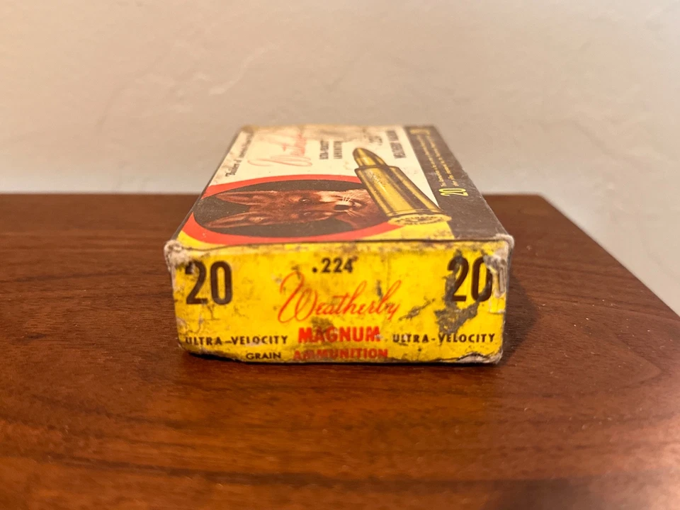 老式 Weatherby 空弹药盒 224 W.M. Fox #5 — 第 4/4 张图片
