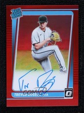 2021 Panini Donruss Optic Red Prizm 44/50 Trevor Rogers #RRS-TR Auto 2x4