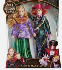 Johnny Depp as Mad Hatter Doll Disney Movie 2-Doll Set. NRFB 
