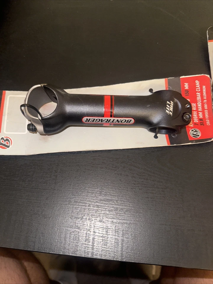 Vintage Bontrager Race 130mm 31.8 Stem 7 Degree Rise Black New - Image 3 of 3