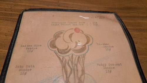 Fountain Specials Menu Chattanooga, Tennessee March 1940 Ice Cream - Picture 7 of 8
