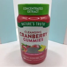 Natures Truth Cleansing Cranberry 60 Gummies EXP 7/2026 Vegan Gluten Free 