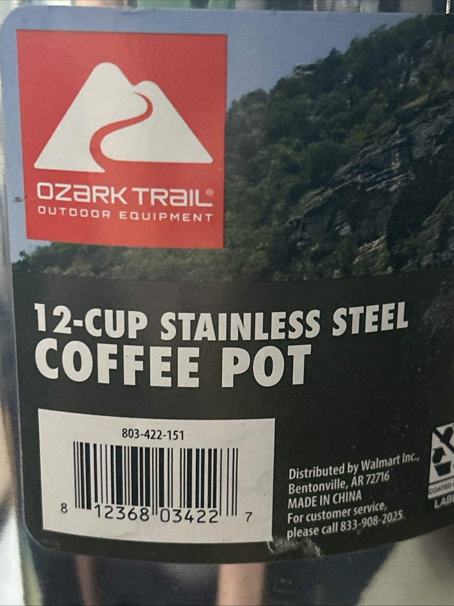 Ozark Trail 12-Cup Stainless Steel Percolator Coffee Maker Outdoor Camping  NEW | eBay