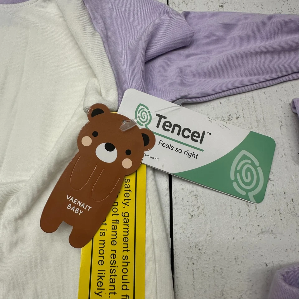 Conjunto de pijama jogger de manga larga Vaenait Baby púrpura de 2 piezas para niña talla XL (6-7 AÑOS) Foto 4 de 4