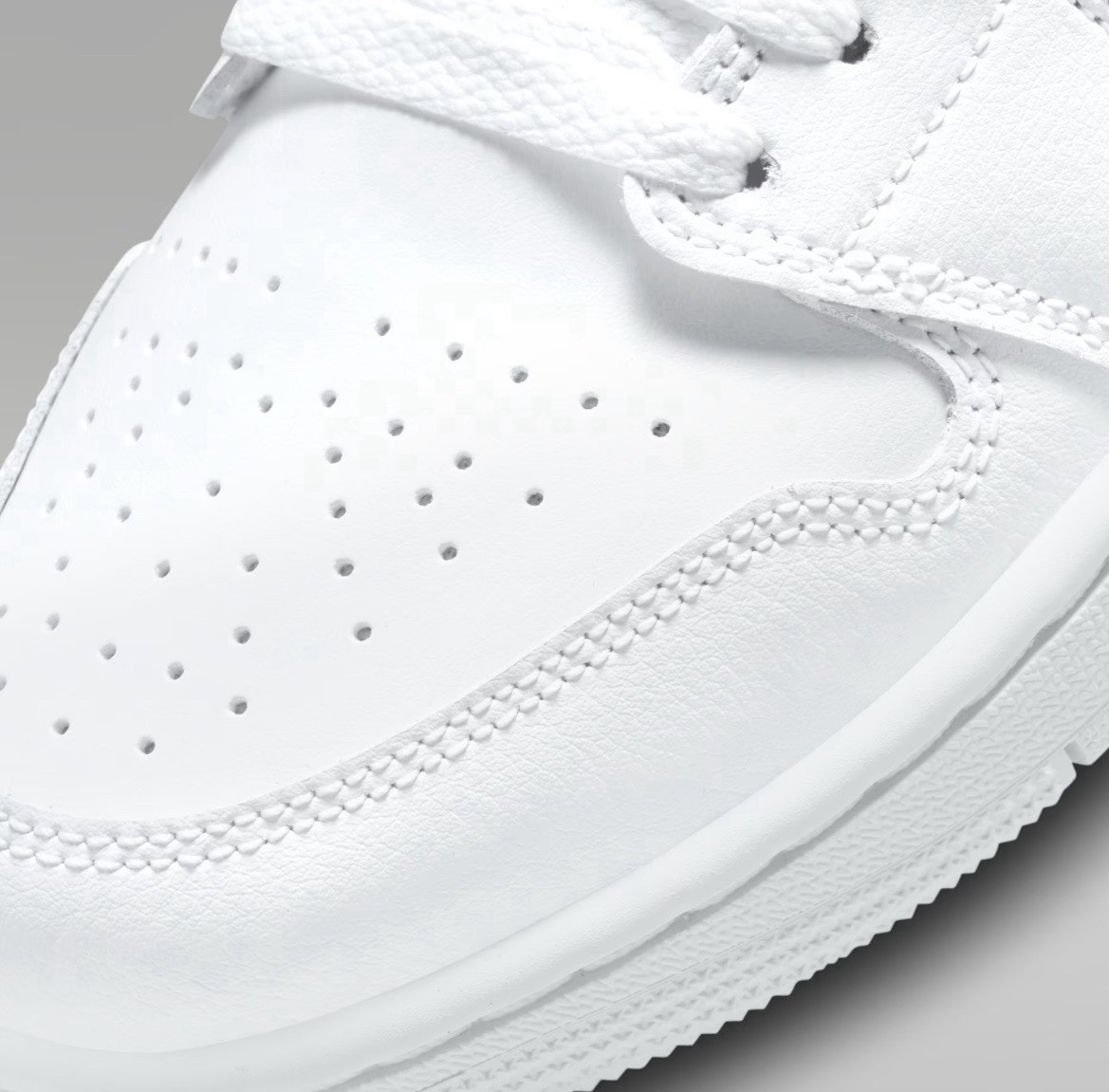 Size 9 - Nike Women’s Air Jordan 1 Low Shoe, White/White Jordan Shoes thumbnail 7