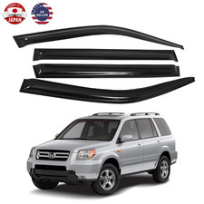 4x Honda Pilot 4-door 2003-2008 Out-channel Window Visors Rain Guards Deflector. 4x Honda Pilot 4-door 2003-2008 Out-channel Window Visors Rain Guards Deflector.