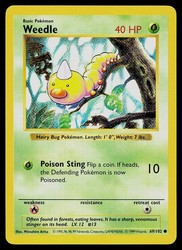 Weedle 69/102 Base Set (Shadowless) Common