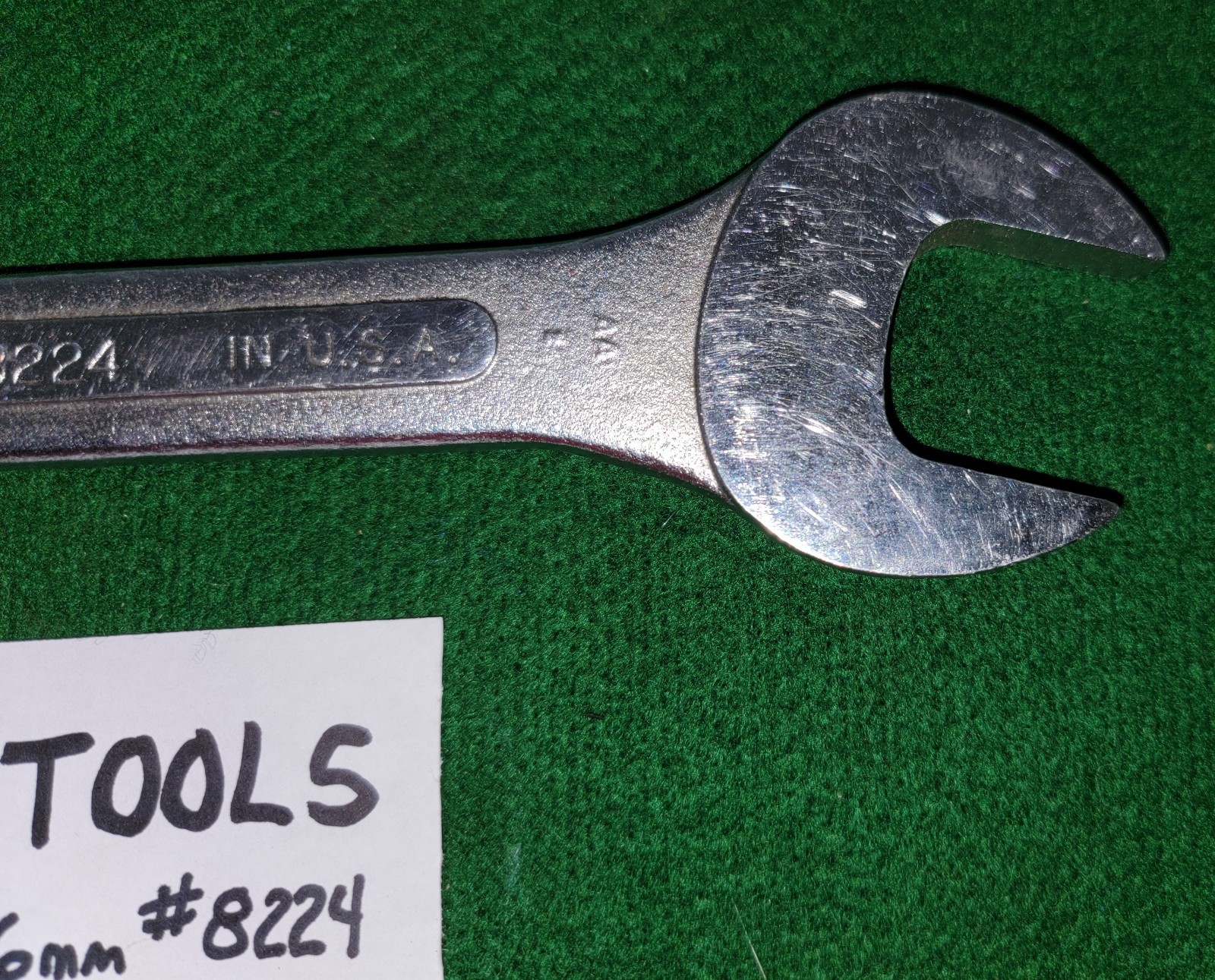 S-K  TOOLS Vintage 24mm x 26mm Open End Wrench #8224 FREE Shipping - Made in USA