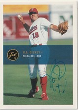 RA Dickey signed 2000 Just Minors card MILB Mets autograph