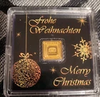 Geiger Zertifikat 1g gold.999 Frohe Weihnachten Merry Christmas