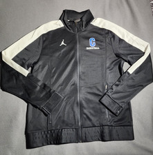 Air Jordan Jacket Men Large Black Team Track Full Zip Basketball Company Logo
