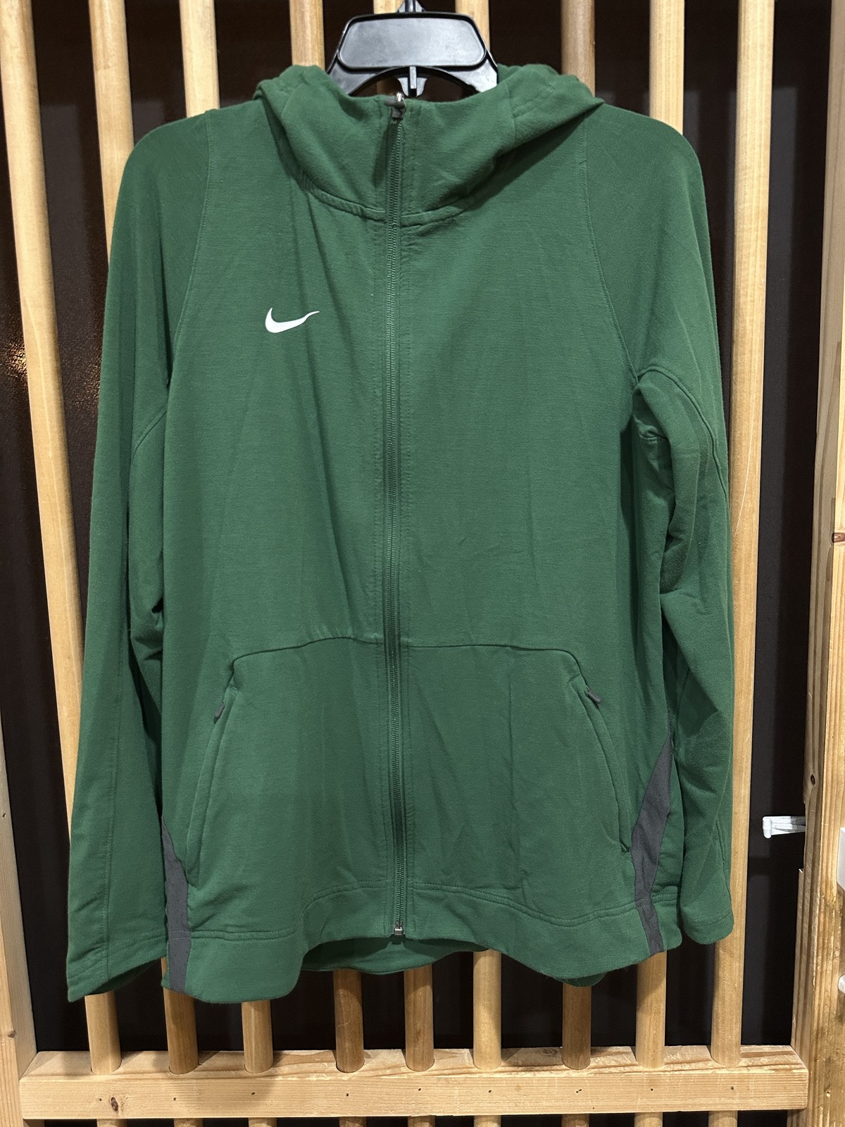 SACAI X NIKE Nike Dri FIT Giacca Uomo Grande Verde Full Zip Cappuccio Activewear 868006 341