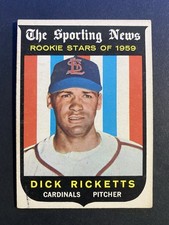1959 Topps Baseball Dick Ricketts St. Louis Cardinals Rookie Card #137 (c). rookie card picture
