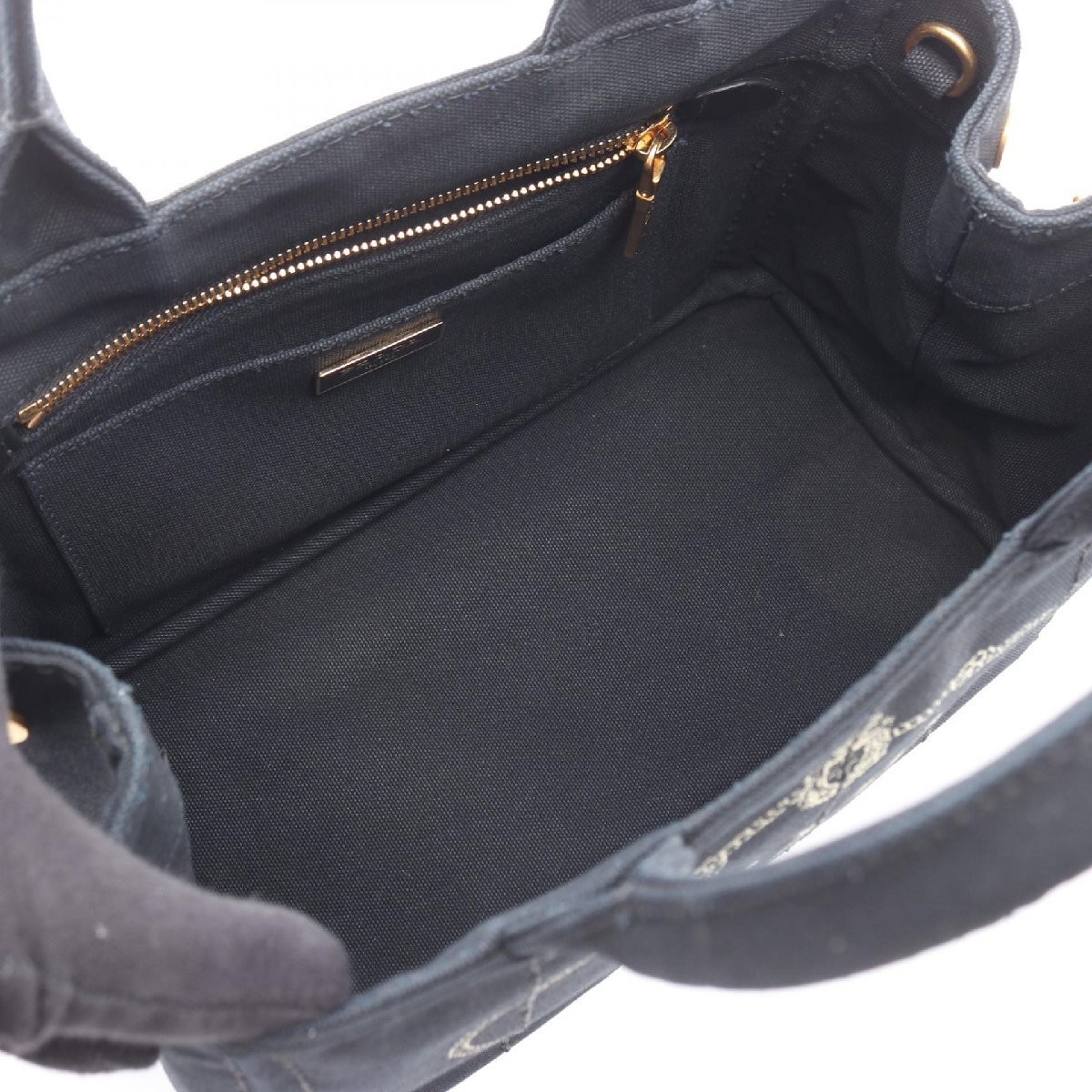 PRADA CANAPA Canvas Tote Bag Used Ladies from japan thumbnail 3