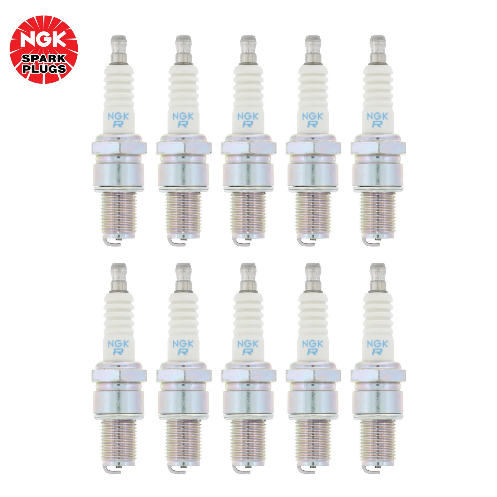 NGK BR5ES 5866 Standard Spark Plug 14mm 13/16 Hex 0.75 Reach 10-Pack