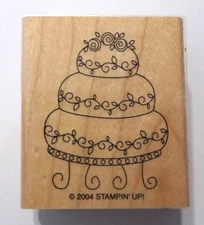 Stampin' Up! Tiered Wedding Cake Rubber Stamp