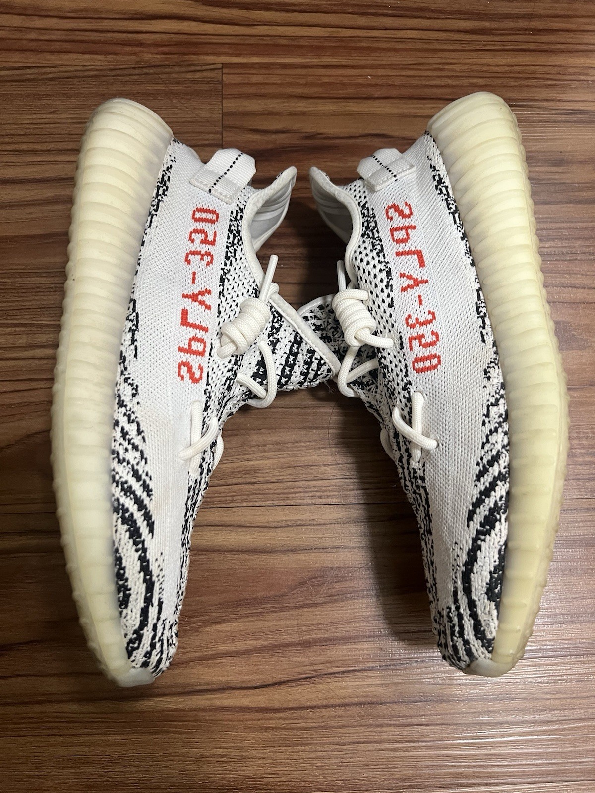 adidas Yeezy Boost 350 V2 Zebra White Black Men's Low Top Breathable Sneakers thumbnail 3