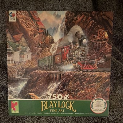 Ceaco Blaylock Fine Art 750 Piece Jigsaw Puzzle Train Scene Made in USA