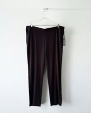 Chico's Zenergy Women's 4 Espresso XL Retreat Collection Velvet Trim Pants NWT