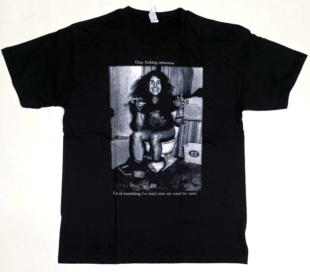 OZZY OSBOURNE T-shirt Toilet Beer Cigarette Hard Rock Heavy Metal Men's Tee New
