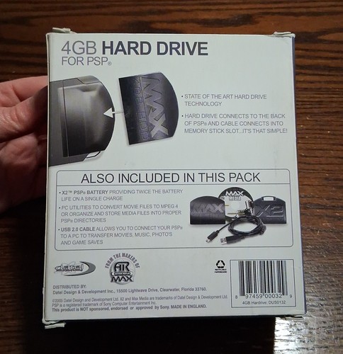 Espansione memoria disco rigido HD Datel 4 GB per Sony PSP NO BATTERIA vedi foto/desc - Foto 4 di 18