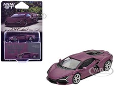 LAMBORGHINI REVUELTO VIOLA 30TH MATT PURPLE 1/64 DIECAST CAR BY MINI GT MGT01121