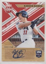 2019 Elite Extra Edition 15U National Team Signatures Red Karson Bowen Auto n1u