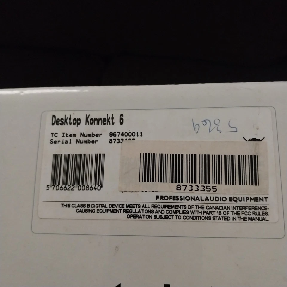 TC Electronic Desktop Konnekt 6 Firewire Audio Interface Monitor Control Tested - Image 3 of 4