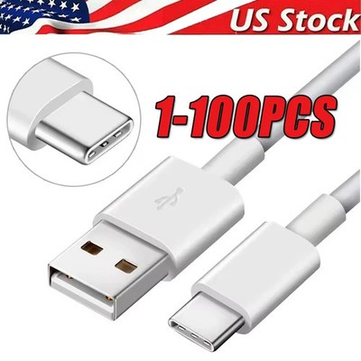 USB Type C Data Cable 5A Fast Charging USB-A to USB-C Charger Cord For Phone lot