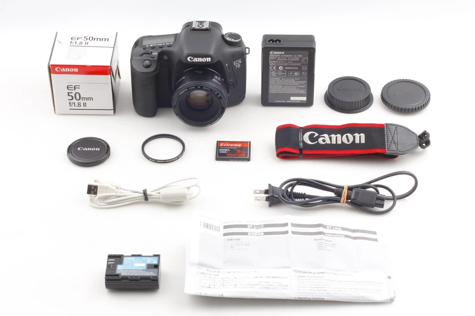 Canon EOS 7D 18.0MP Digital SLR Camera Body 50mm F1.8 Lens Tested JAPAN [MINT] - Image 2 of 4