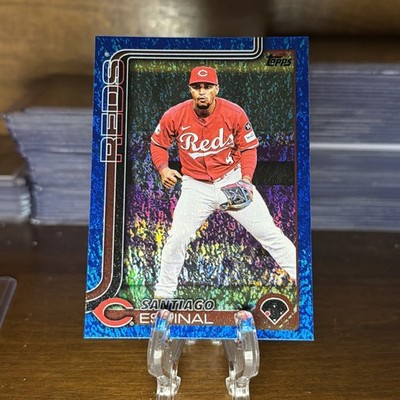 2025 Topps Update Series - Santiago Espinal #US150 Blue Rainbow Foil 66/150
