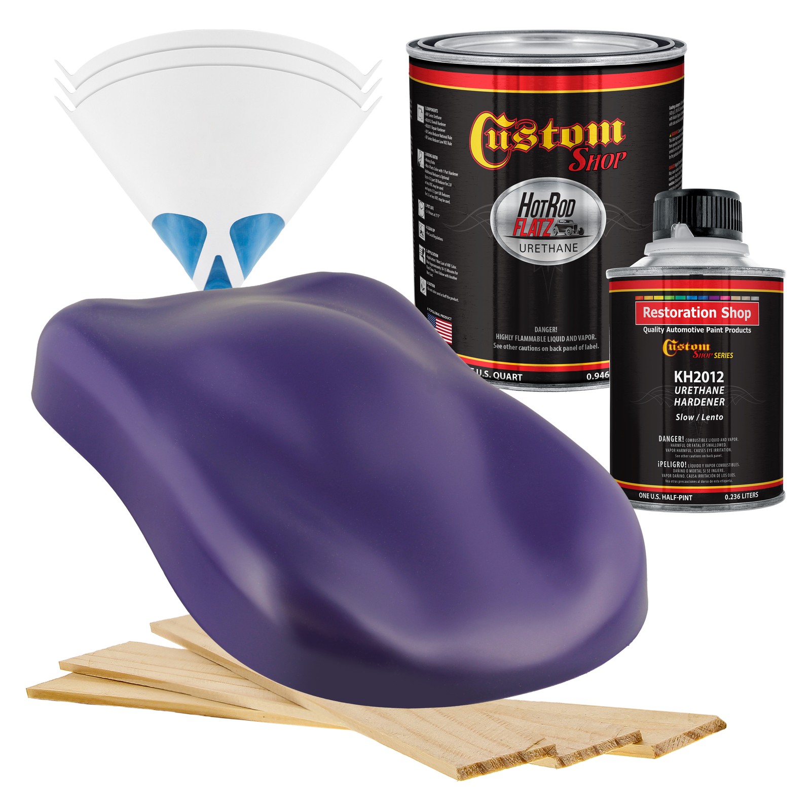 HOT ROD FLATZ MYSTICAL PURPLE Quart Kit URETHANE Flat Auto Car Paint Kit