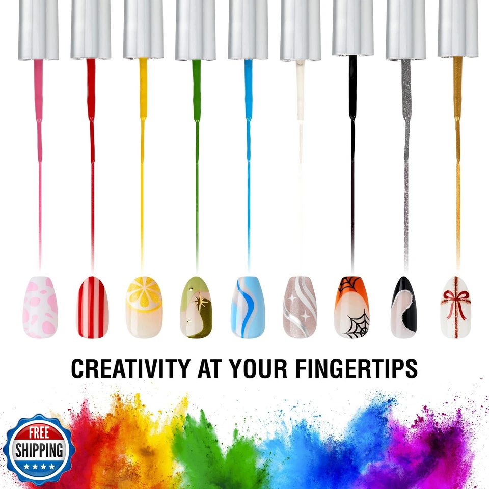 KISS NEW YORK Nail Art Liner, Fast-Drying, Slow Drip, Low Odor, F - Image 4 of 4