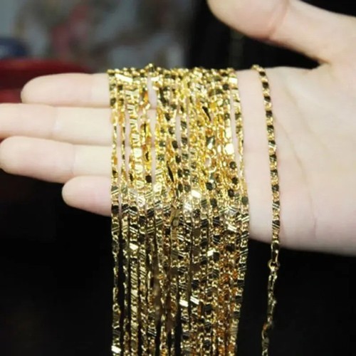 Exquisite 925 Silver 18K Gold Filled Necklace Chain 16-30 Inch Unisex Jewelry - Bild 2 von 9