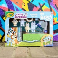 Crayola Scribble Scrubbie Bluey Family Pack 80 Pc Washable Markers Set -New