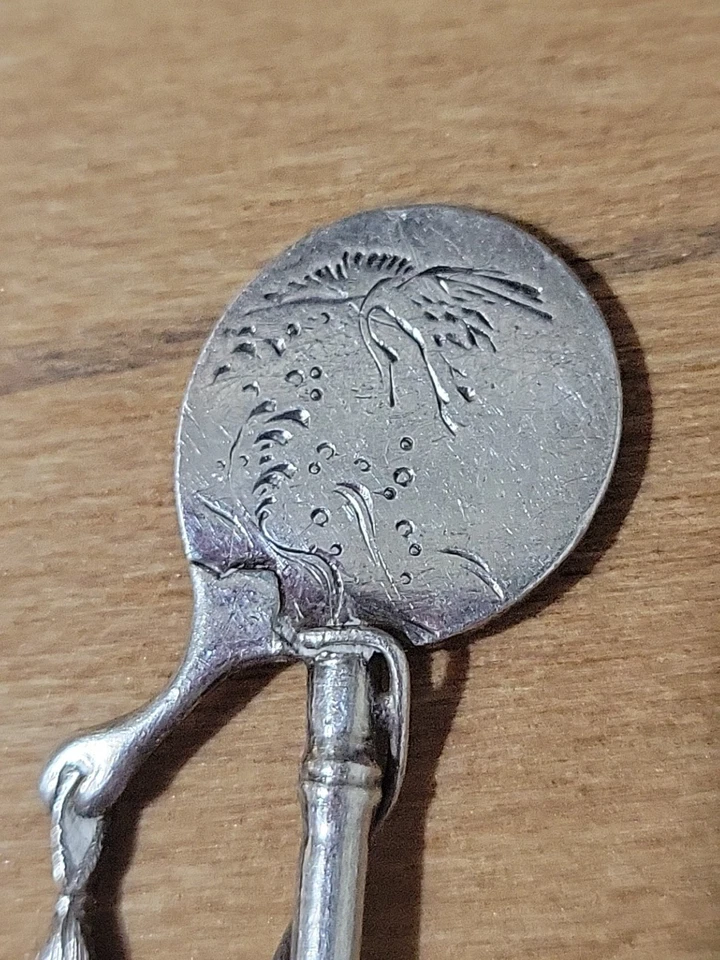 Cuchara de plata japonesa antigua rara del siglo XIX S.M. Sadajiro Musashiya Yokohama Japón Foto 3 de 4
