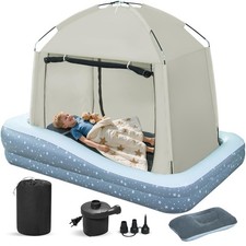 Inflatable Toddler Travel Bed with Tent Portable Toddler Bed with High-Speed ...
