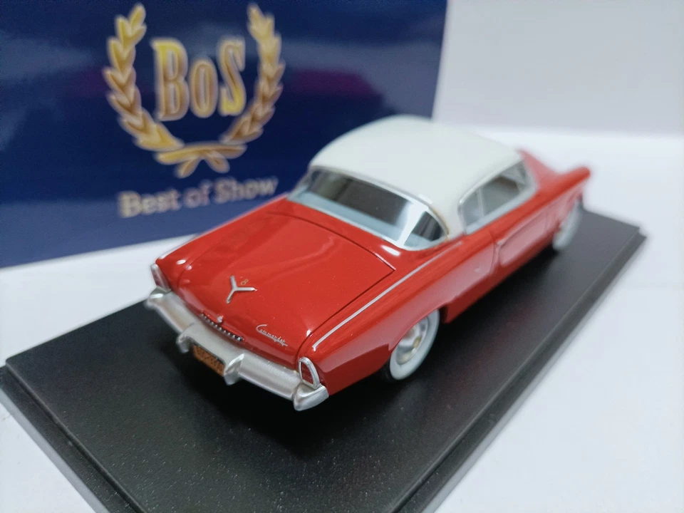 BOS 1:43 Studebaker Commander 1953 Red Commander Car Model - Image 3 of 4