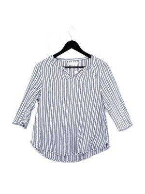 SEASALT CORNWALL Women's Top UK 12 Multi Cotton with Linen Basic