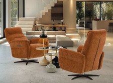 1 POLTRONA RECLINER C/MOTORE ELETTRICO + USB  RIVESTITA IN TESSUTO LUSSO LF2000