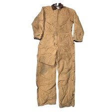 Vintage Walls Blizzard Pruf Duck Canvas Quilted Lined Coveralls Mens 46 XL Tall